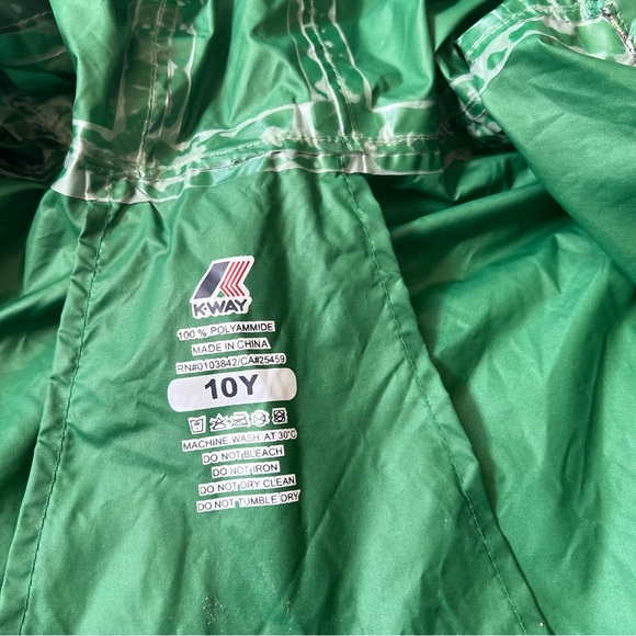 K-Way Intense Pink Packable Windbreaker Size 10 - Picture 4 of 6